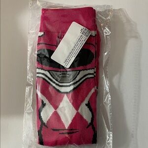 Men’s Pink Power Ranger Graphic Socks New in Packaging